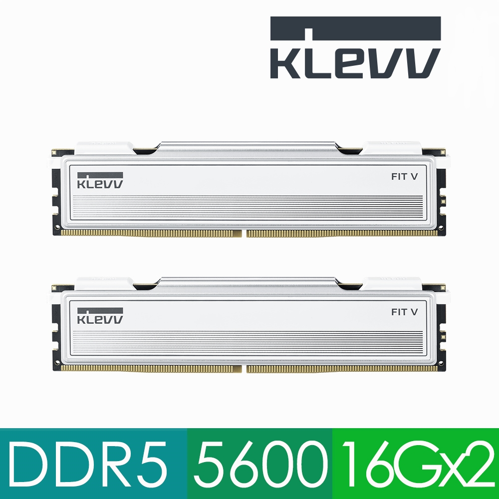 32GB (16GBx2) DDR5 5600MHz RAM (แรมพีซี) KLEVV FIT V (SILVER