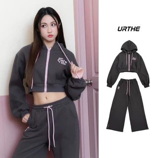 URTHE - ชุดเซต เสื้อฮู้ด กางเกงขายาว รุ่น SWEET BITES