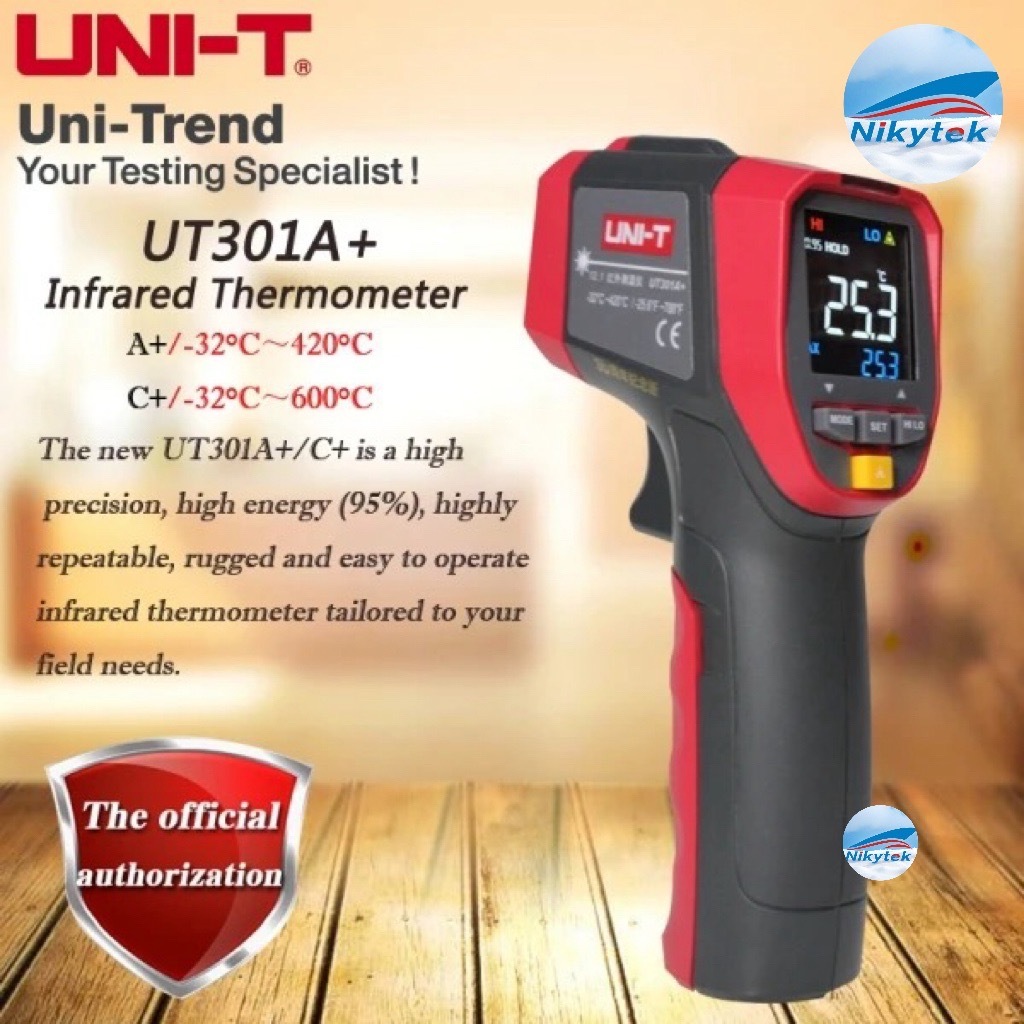 UNI-T UT301A+ เครื่องวัดอุณหภูมิเลเซอร์ อินฟราเรด วัดอุณหภูมิ -32 ถึง ...