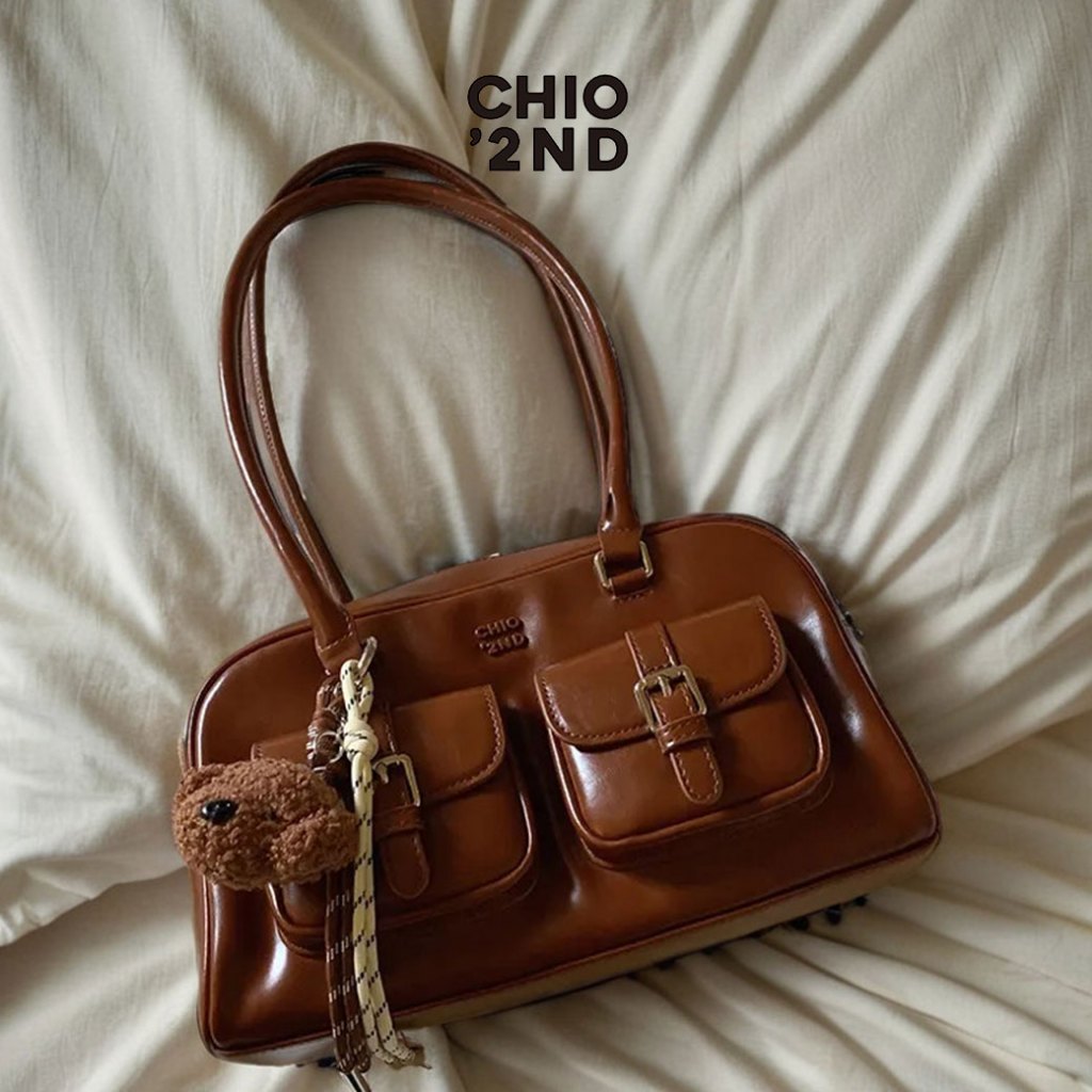 CHIO '2ND กระเป๋าถือ สะพายไหล่ รุ่น Classic Pocket Tote | Shopee Thailand