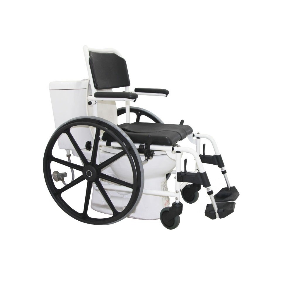 Synergy รุ่นเมอริท รถเข็นอาบน้ำ นั่งถ่าย คล่อมชักโครก อลูมิเนียมอัลลอยด์