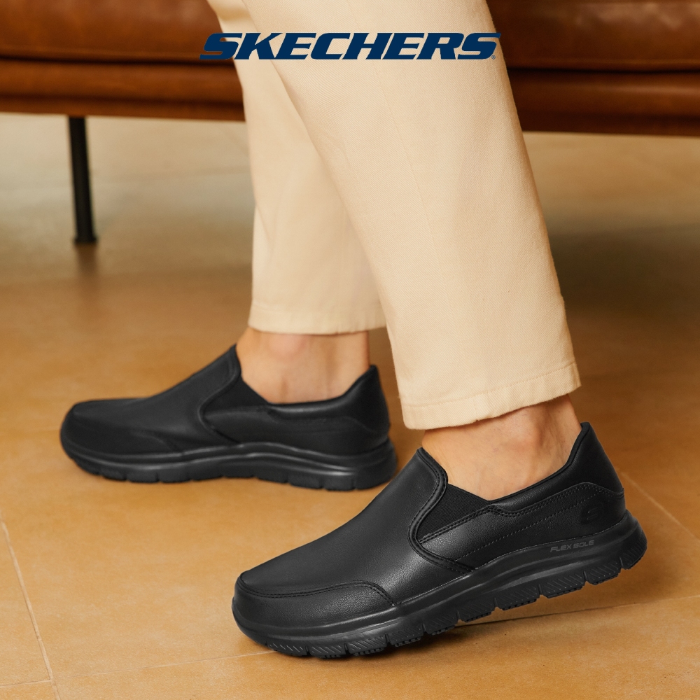 Skechers สเก็ตเชอร์ส รองเท้าทำงานผู้ชาย Men Work Flex Advantage Slip Resistant Work Shoes – 77071-BLK (latest)