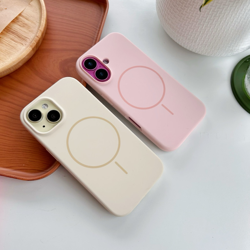 ใหม่ งานกำมะหยี่ เคสซิลิโคนชาร์จไร้สายวงแหวนแม่เหล็ก for iPhone11'12'13'14'15'16'PRO'MAX 7plus 16promax 15Promax 16plus - 5