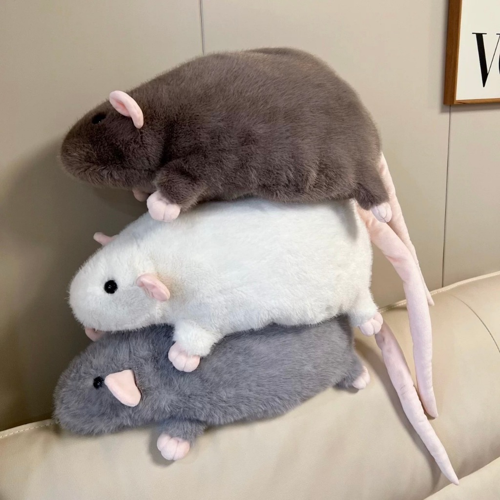 ส่งจากไทย🐀ตุ๊กตาหนูเหมือนจริง ของเล่นนุ่มน่ารักรูปหนู mice doll ตุ๊กตา ...