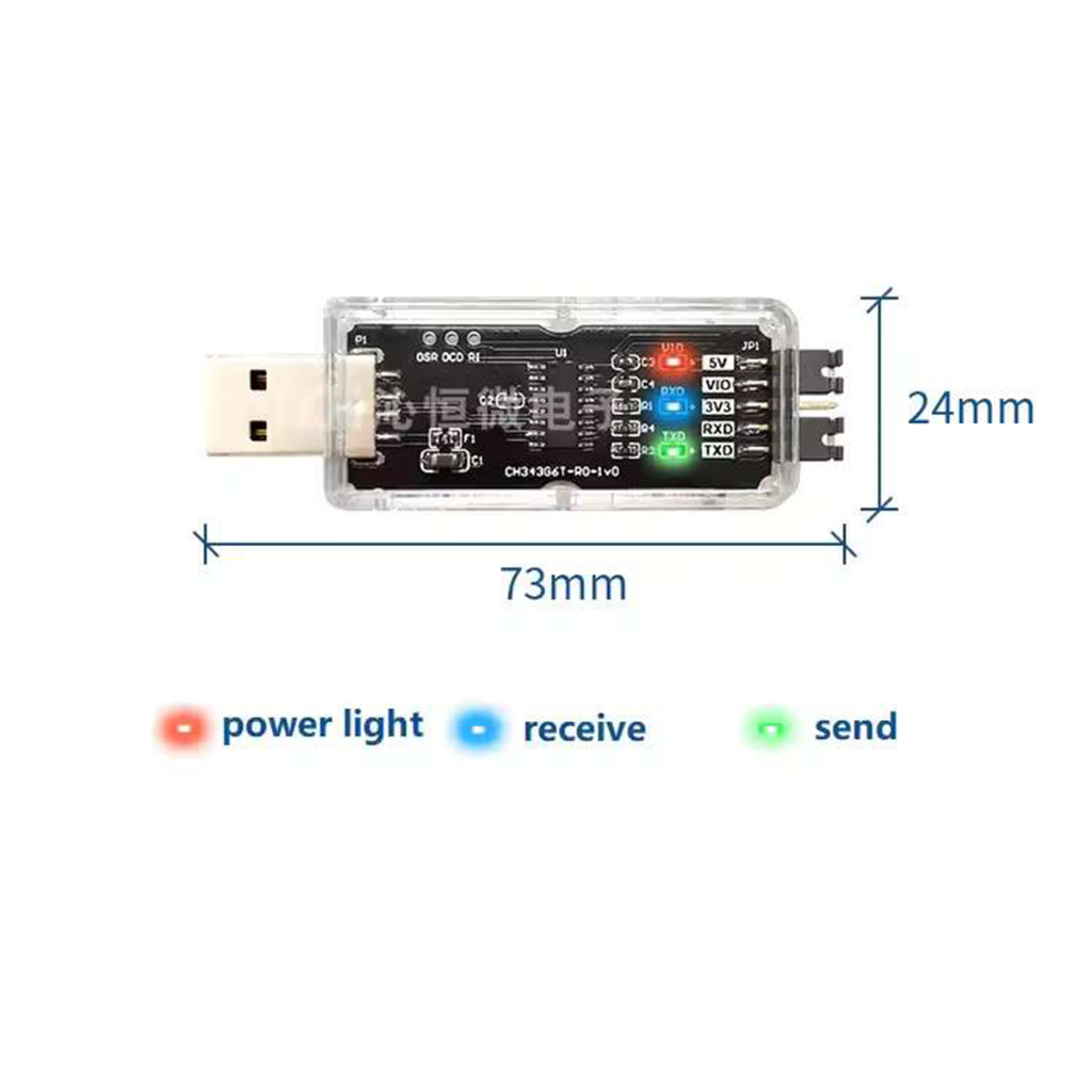 CH343G6T-EVT by WCH USB to TTL UART CH343G serial port module ตัวแปลง ...