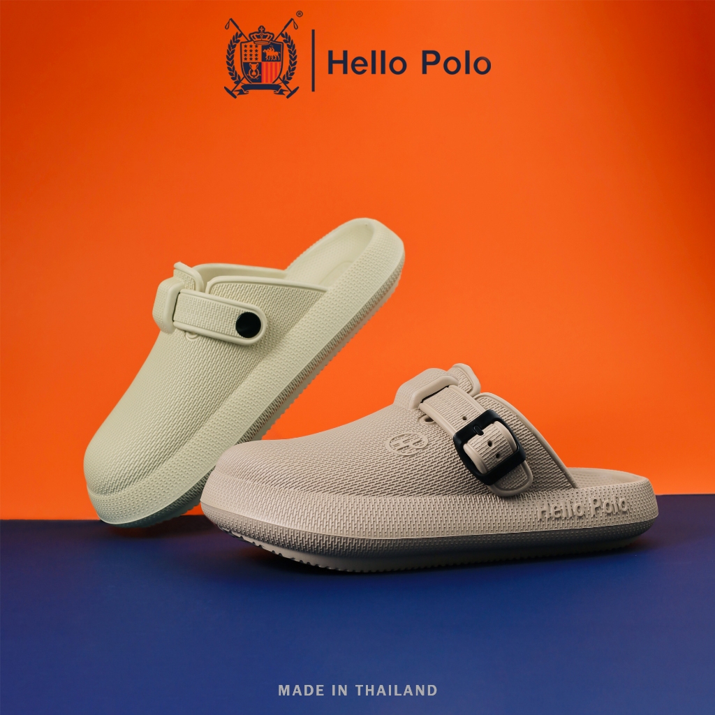 Hello Polo แฟชั่น รองเท้าแตะผู้ชาย กันลื่น ทนต่อการสึกหรอ พื้นหนา เบา ...