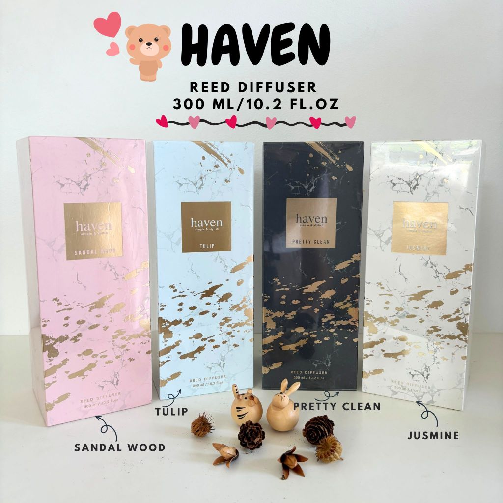 🍀HAVEN Reed Diffuser ขนาด 300 ml/10.2 fl.oz Set ก้านไม้หอมปรับอากาศ ...