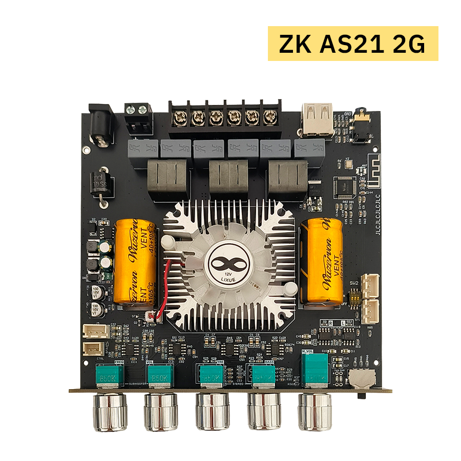 แอมป์จิ๋วบลูทูธ ZK AS21 2G บลูทู ธ 5.0 โมดูลเครื่องขยายเสียงดิจิตอล ...