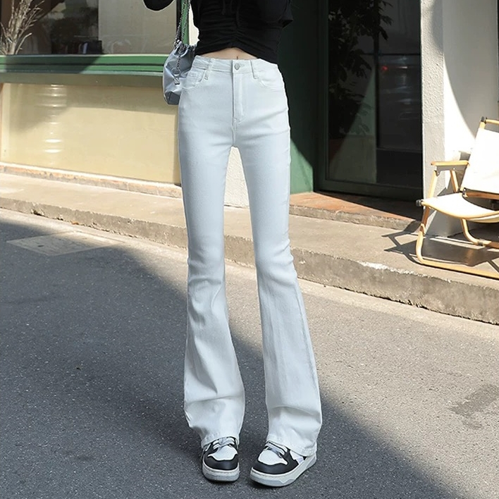 💥YH#311💥กางเกงยืนข้าม้า เอวสูง ผ้ายืด กางเกงยีนรัดรูปทรงสวย พร้อมส่งจากไทย - 4