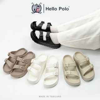 Hello Polo sandal kiểu slip‑on dây buộc đôi thời trang đế mềm bằng cao su EVA nhẹ cân, mang thoải mái, model HP8051