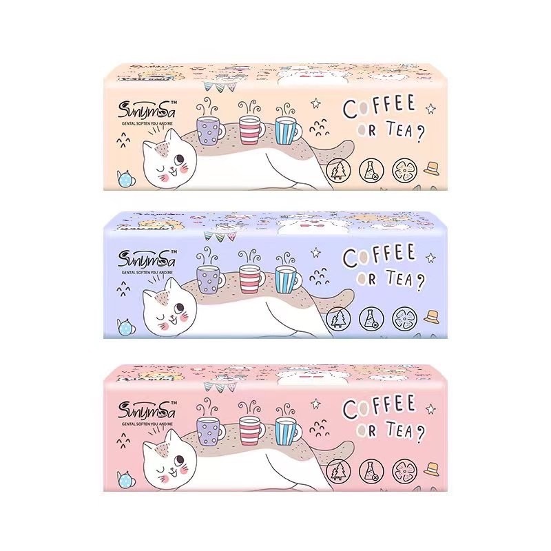 1บาท ทุกวันเที่ยงคืน 11 12 13 14 15 ห่อใหญ่ยาว ส่งทุกวัน coffee tea ทิชชู่ห่อใหญ่ หนา 3 ชั้น ลายแมว ส่งไทย olbighome. - 3