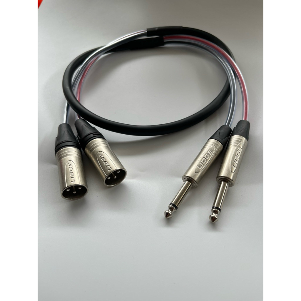สายts L/R-xlrผู้ L/R ทำจากสายมัลติคอร์2คอร์ หัวของLidgeทั้งชุด | Shopee ...
