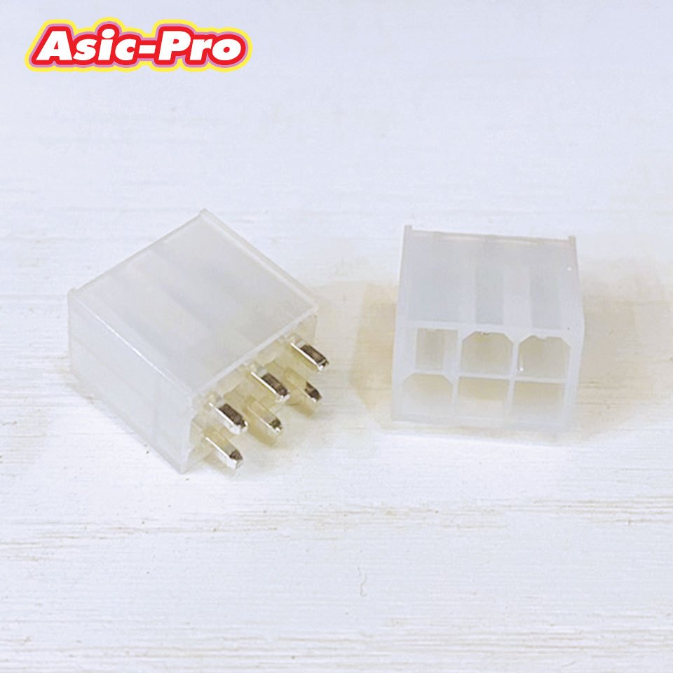 หัวต่อพาวเวอร์ Socket 6Pin GPU PCI-E PCIe Power Connector แบบลงบอร์ด ...