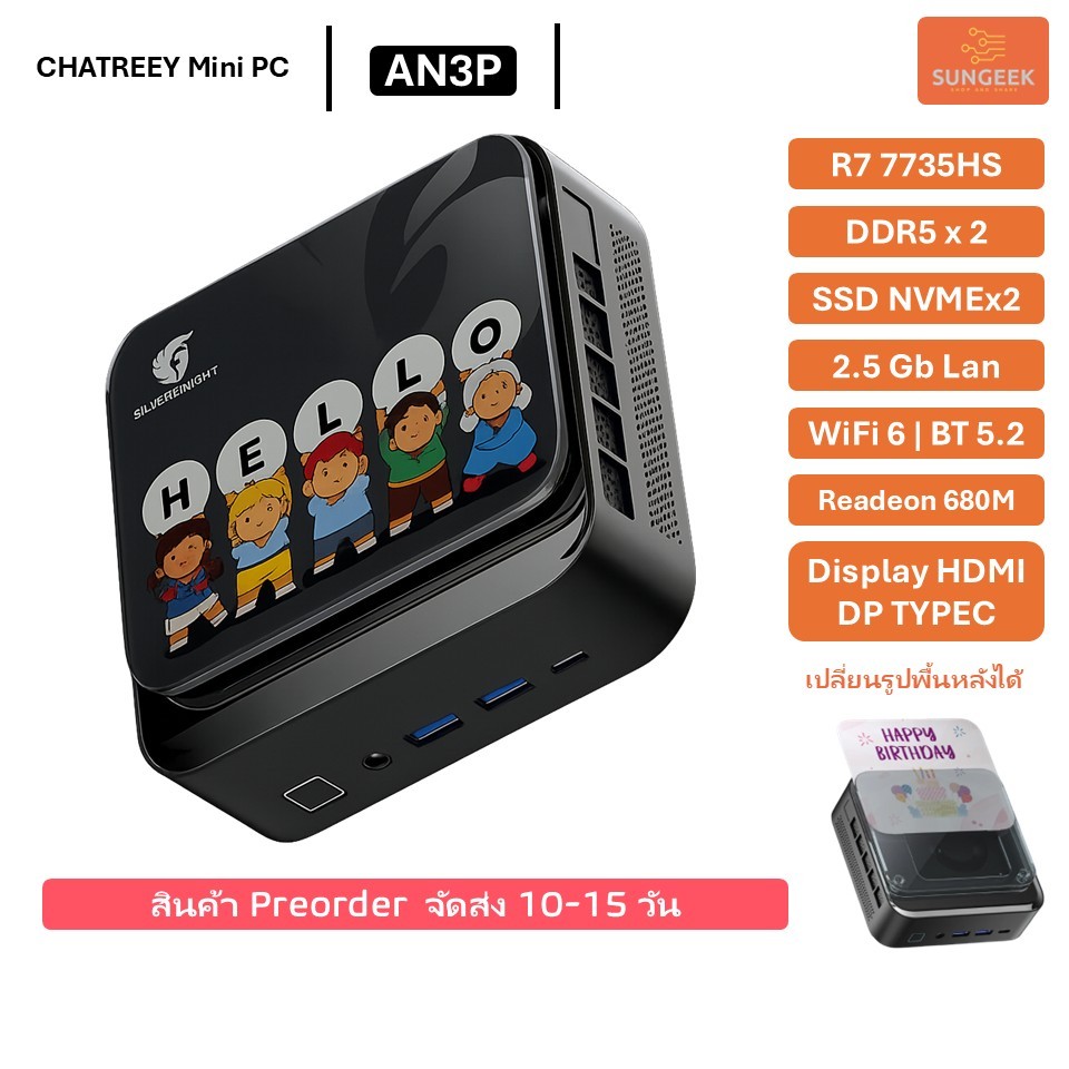 chatreey ミニPC Ryzen7 7735HS 16GB/1TB