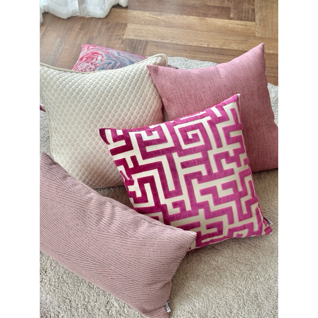 PUSANI - หมอนอิงพร้อมไส้ โทนชมพู Pink Harmony Set หวานละมุน 45x45 cm ...