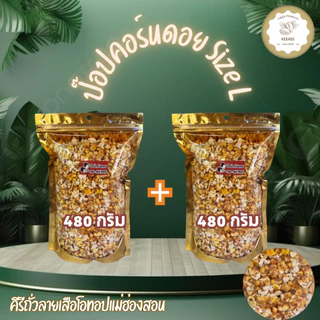 แพคคู่ !! ป๊อปคอร์นดอยข้าวโพดเหลือง คั่ว size L ขนาด 480 กรัม (รวม 2 ถุง) สินค้า OTOP ของจังหวัดแม่ฮ่องสอน photo