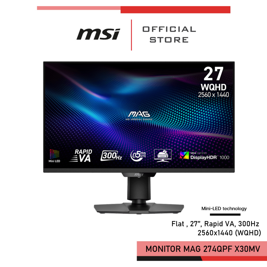 MSI MAG 274QPF X30MV / Rapid VA with Mini-LED Monitor 27