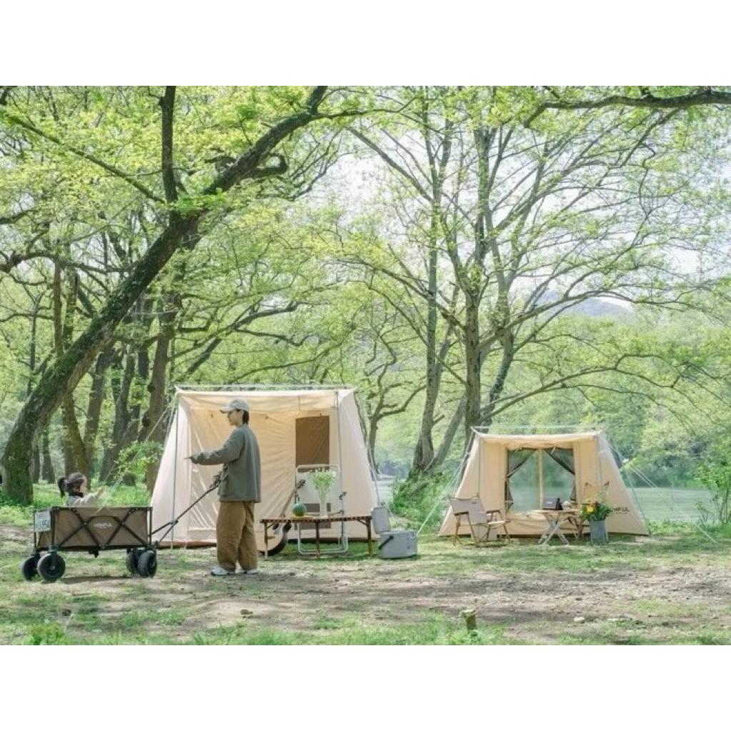 Homful Spring Cotton Canvas Tent TC 3P (เสาอลูมิเนียม) ขนาด8.5 x 6ft ...