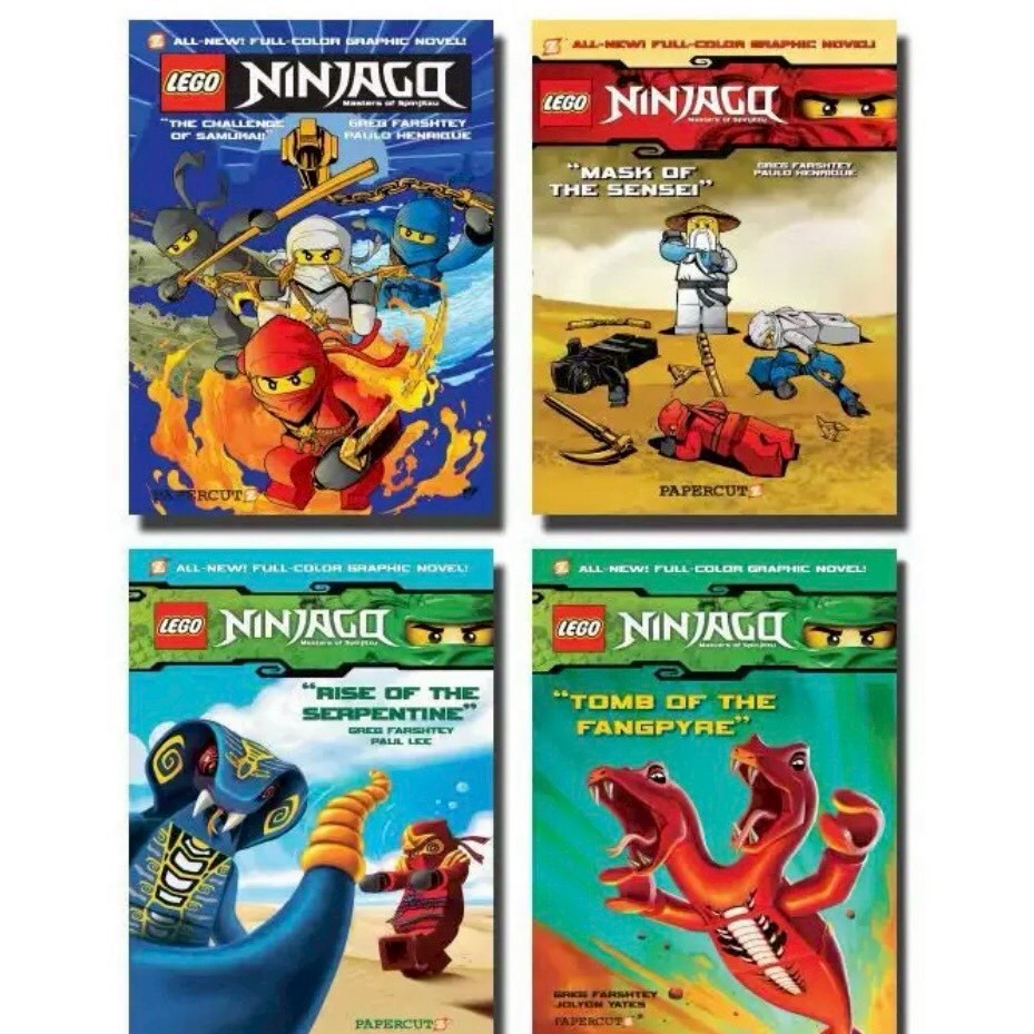 ชุดหนังสือการ์ตูน LEGO Ninjago Graphic Novel (4 เล่ม) ผจญภัยนินจาฮีโร่