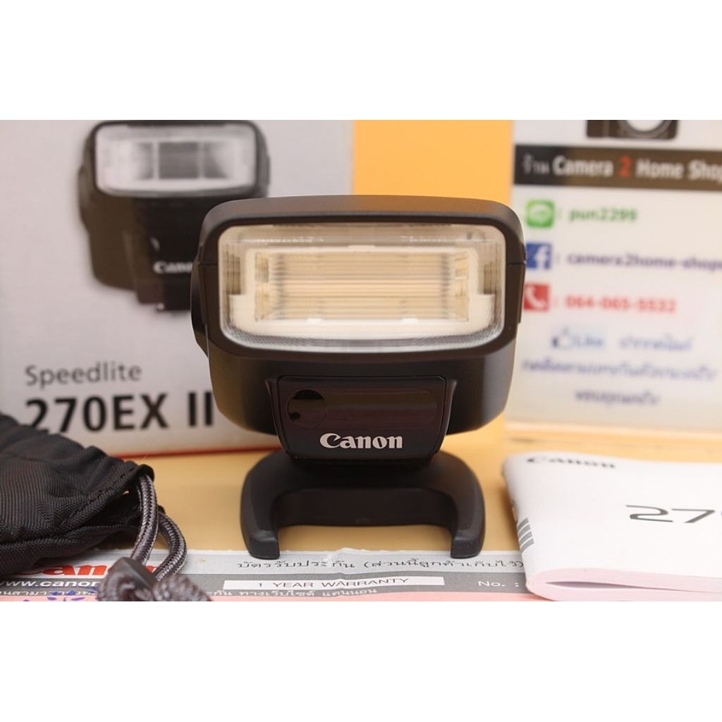 Flash Canon Speedlite 270EX II สภาพสวยใหม่ อดีตศูนย์ อุปกรณ์ครบกล่อง ...