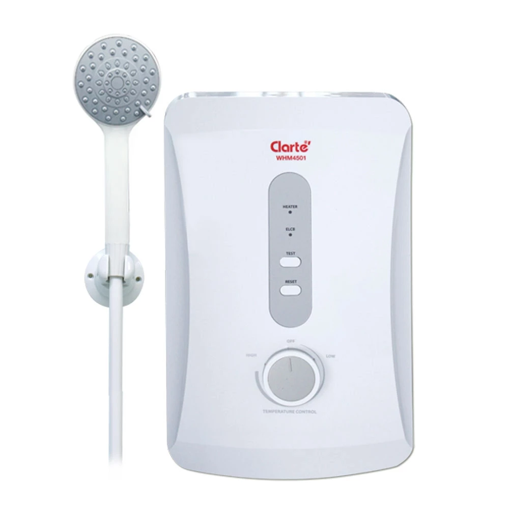 Clarte' เครื่องทำน้ำอุ่น 4,500 วัตต์ พร้อมชุดฝักบัวใหญ่ รุ่น WHM4501