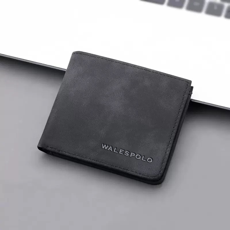 กระเป๋าสตางค์หนังผู้ชาย Walespolo กระเป๋าสตางค์ผู้ชาย กระเป๋าสตางค์ใบสั้นผู้ชาย