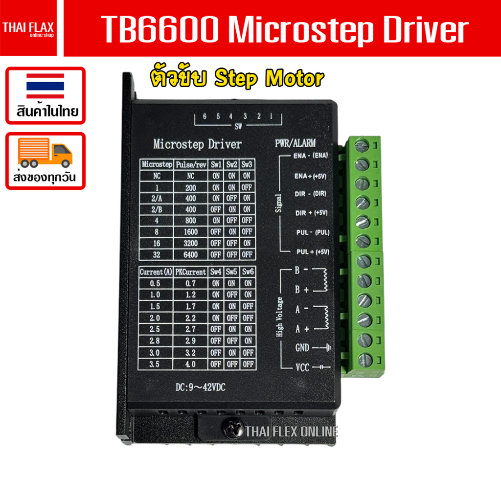 TB6600 Microstep Driver Single Axis 4A 2/4 Phase Hybrid Stepper Motor ...