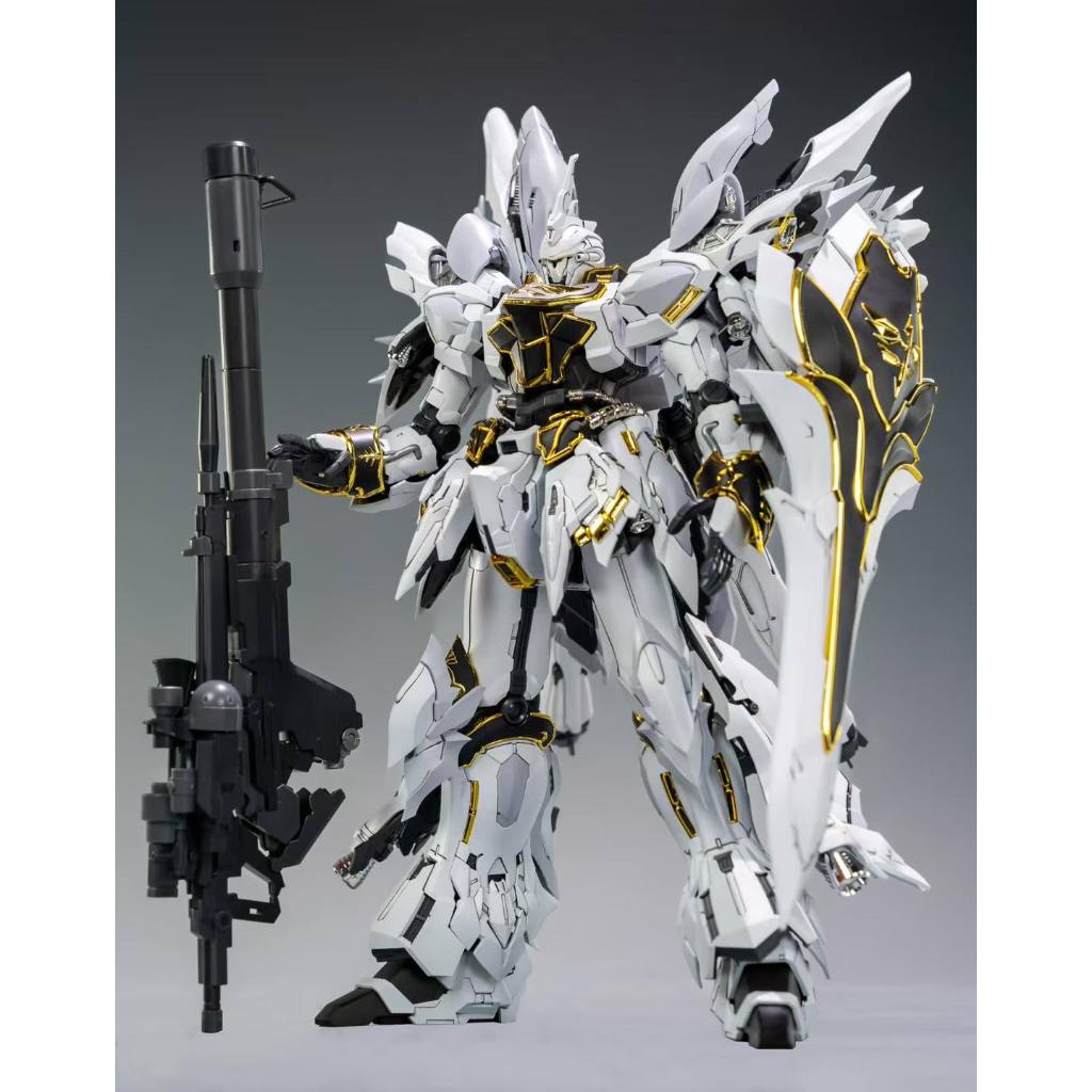 [Color customization]Comet Technology-01-Crimson Drei MG 1/100 GK Sinanju Model Kit (Shading white purple color scheme)