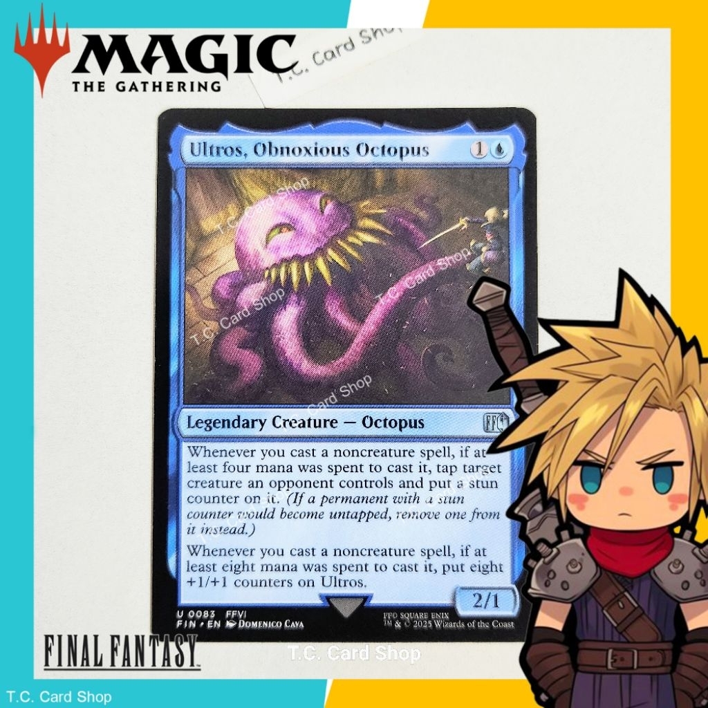 ultros mtg card Magic The Gathering - Universes Beyond - Final Fantasy if at least eight mana was spent to cast it Ultros, Obnoxious Octopus - U0083