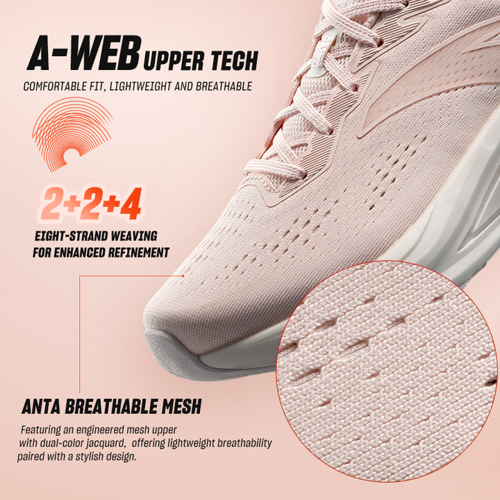 ANTA  A-TRON 6 PG7 PLUS รองเท้าวิ่งผู้หญิงแบบนุ่มซัพพอร์ต  1225C5555 Official Store — รองเท้ากีฬา แบรนด์ Anta ของแท้ 100% เช็คราคาจาก Shopee Lazada thumbnail 2