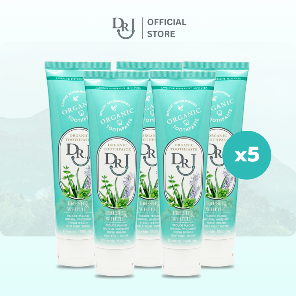 ยาสีฟัน DR.J Organic Toothpaste 100 g. แพ็ค 5 หลอด | Shopee Thailand