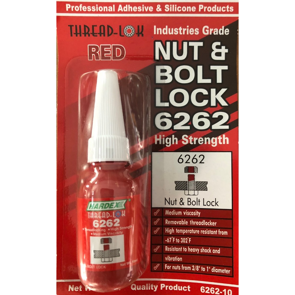 Hardex Nut & Bolt Lock 6262 น้ำยาล็อคเกลียว 6262 (แรงยึดสูง) น้ำยาล๊อค ...