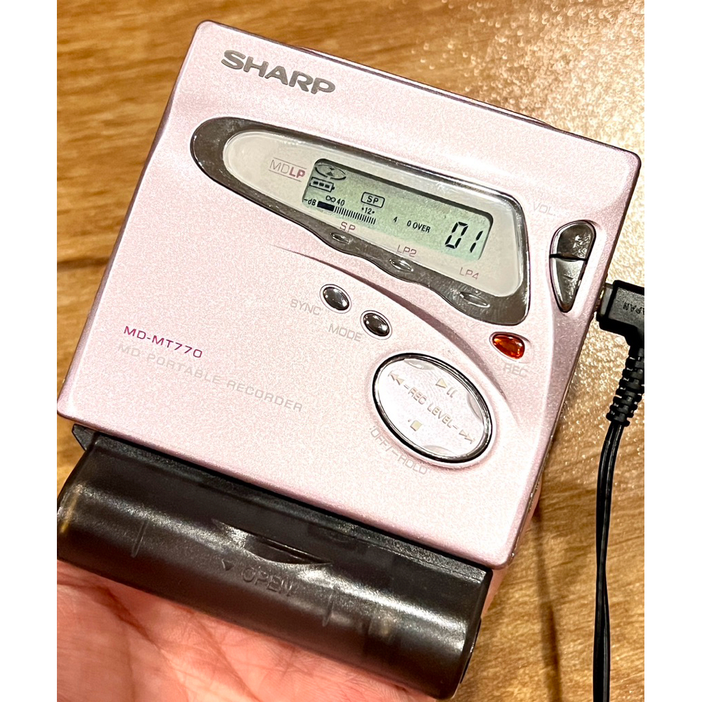 SHARP MD-MT770 ピンク 動作良好 MDレコーダー เครื่องเล่น mini MD Sharp MD-MT770 สีชมพูเมทัลลิก (Metallic Pink