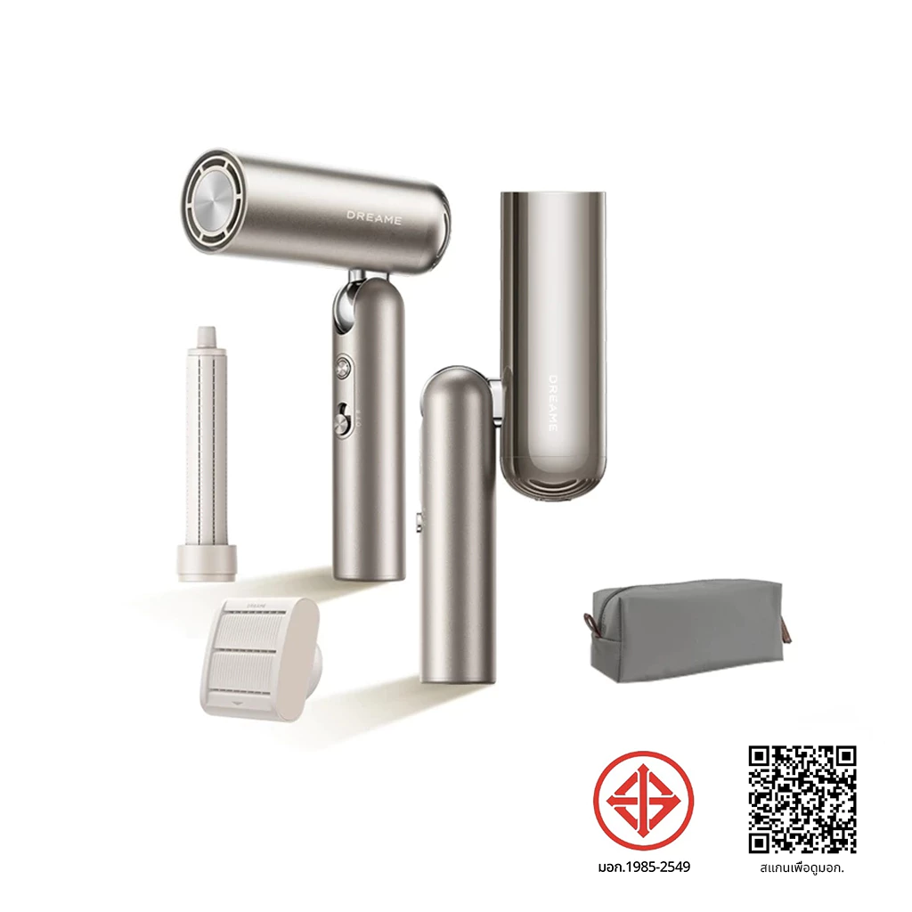 Dreame Pocket Uni / Pocket High-Speed Hair Dryer ไดร์เป่าผมความเร็วสูง พับได้ พกพาง่าย เป่าแห้งไว จัดแต่งทรงได้หลากหลาย