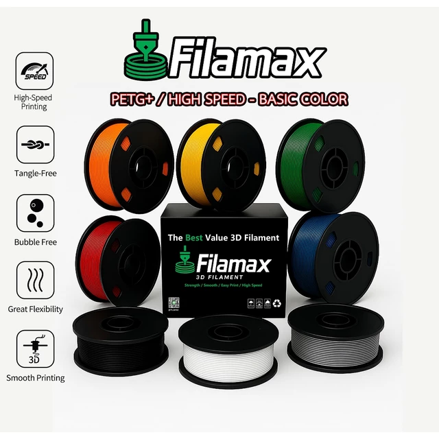 Filamax เส้นพลาสติก PETG Filament 3D Printer 1.75mm 1kg ไร้กลิ่น ปริ้นง่ายกว่า High Quality