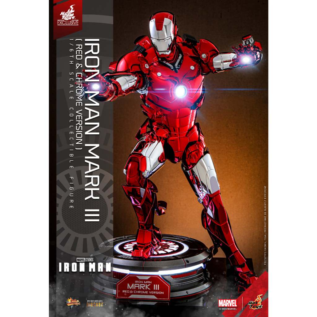 Hot Toys MMS744D64 Iron Man 1/6th Scale Iron Man Mark III (Red