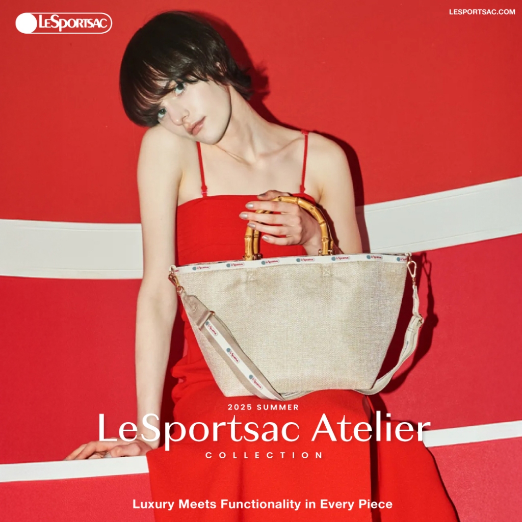 Lesportsac Med Bamboo tote W/ST bag กระเป๋าสะพายข้าง Style 2008