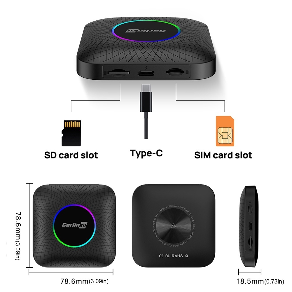 Carlinkit Tbox Ambient / Tbox Ultra Ai Box 8GB+128GB อะแดปเตอร์