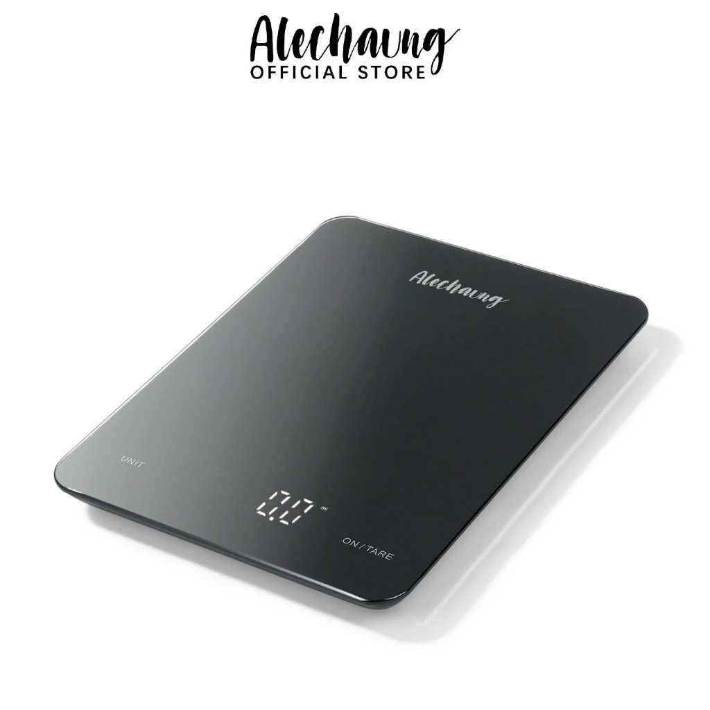 Alechaung เครื่องชั่งอาหารดิจิตอลในครัว หน้าจอ LED ความละเอียดสูง