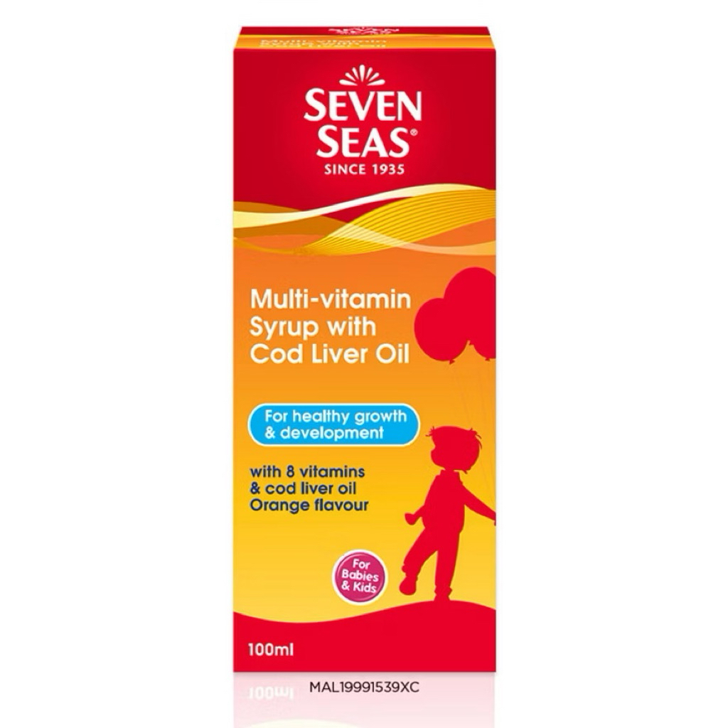 Seven Seas Multi-Vitamin Syrup with Cod Liver Oil 100ml สำหรับเด็ก ...