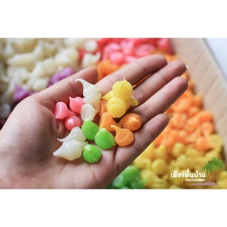 อาลัวจิ๋ว อาลัวเล็ก อาลัวกะทิสด อาลัวเพชรบุรี คละ 7 สี 200 / 500 กรัม / 1 กก 💝《เจ》 photo