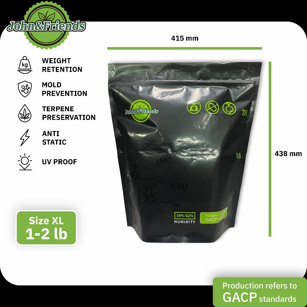 John&Friends ถุงบ่ม Curing Bag [Size XL] TerpLock รักษากลิ่น ป้องกัน ...
