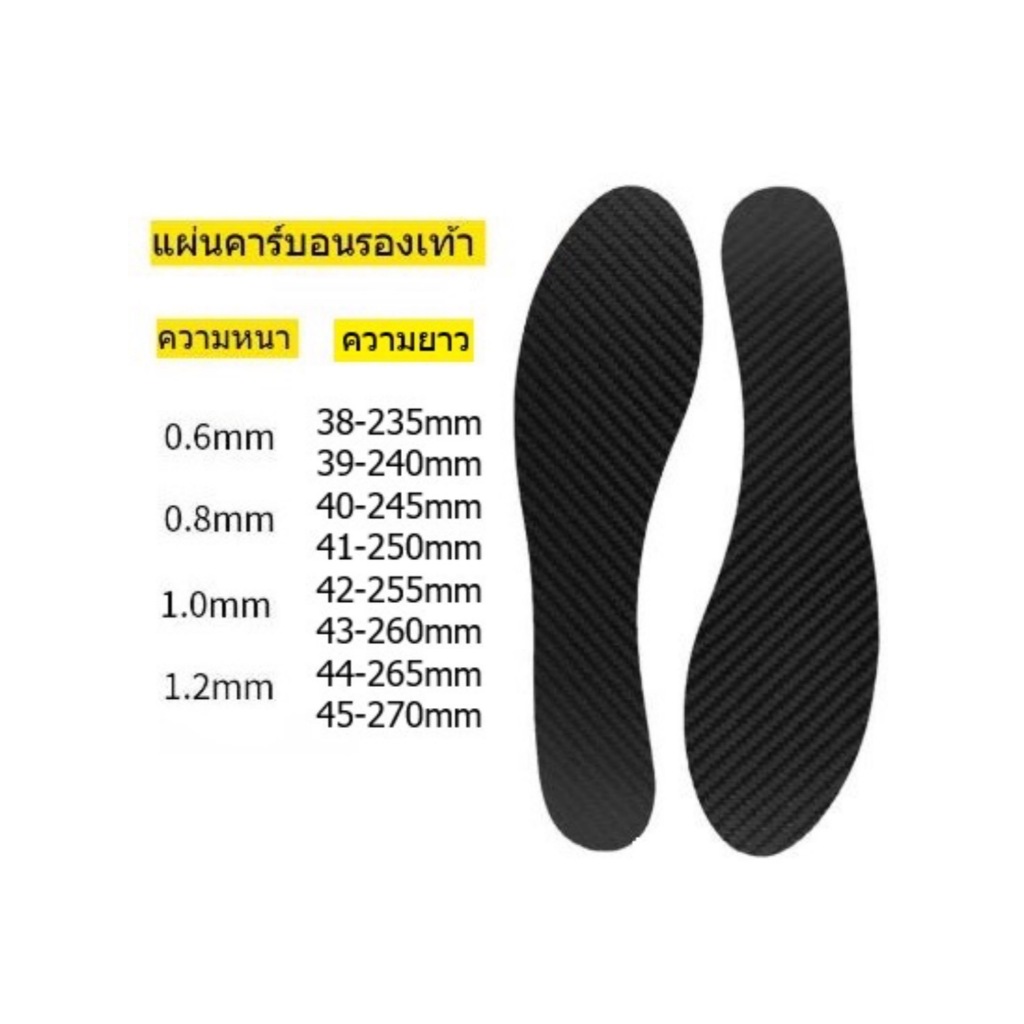 แผ่นคาร์บอนรองเท้า เพิ่มความสามารถในการเล่นกีฬา สำหรับรองเท้าบาสเก็ตบอล/วิ่ง/ฟุตบอล