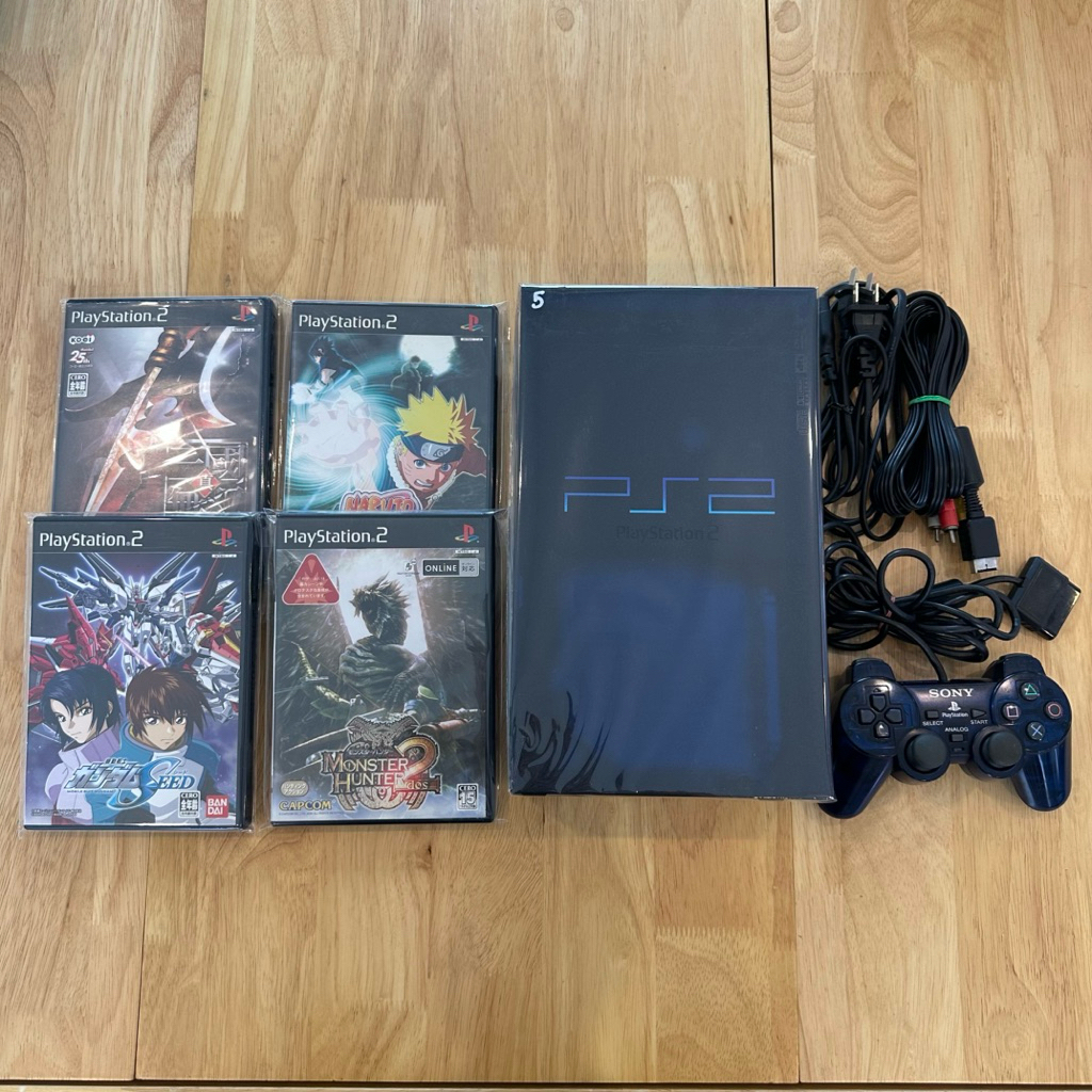 PlayStation 2 Midnight Blue SCPH-50000 MB/MH PS2 NTSC Japan อุปกรณ์ครบ ...