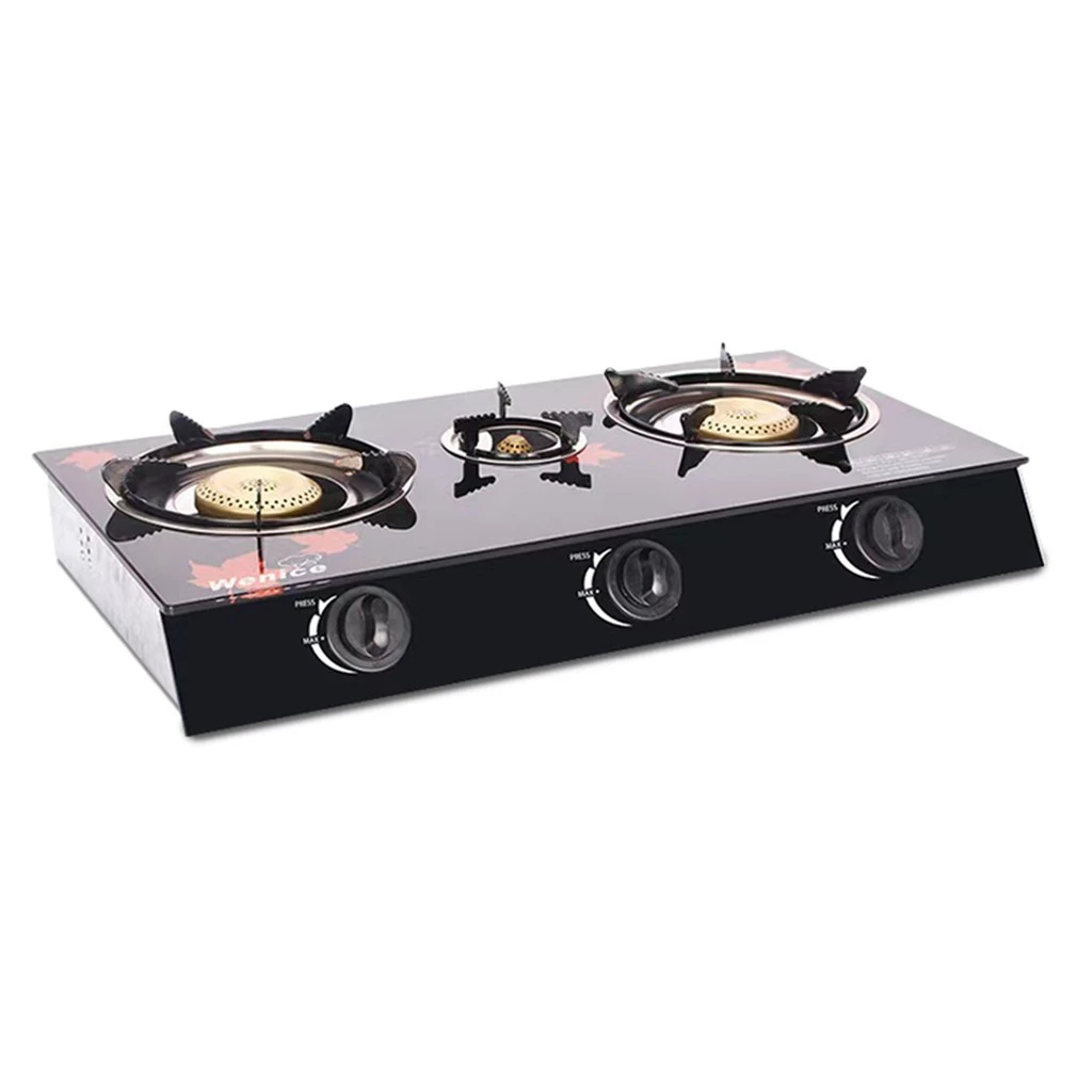 Muller เตาแก๊ส หัวคู่ หน้าสแตนเลส/ฟิล์มกระจกนิรภัย 5.5KW/6.8KW ทำความสะอาดง่าย เตาแก๊ส 2 หัว/ 3 หัว