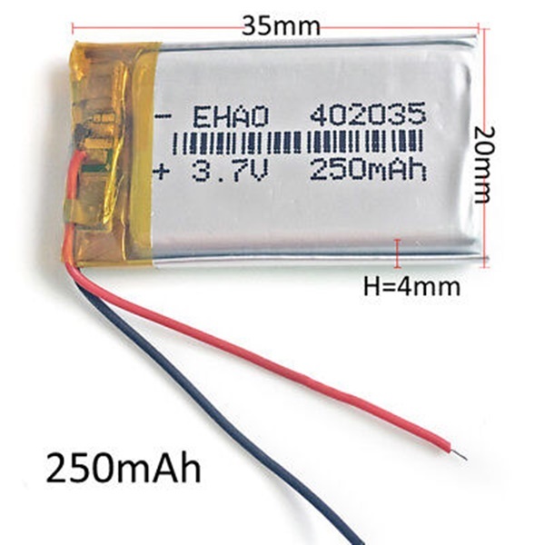 3.7v 402035 250mAh Lipo Li Polymer Battery JST 3pin 1.0 1.25 1.5 2.0 2 - Foto 10
