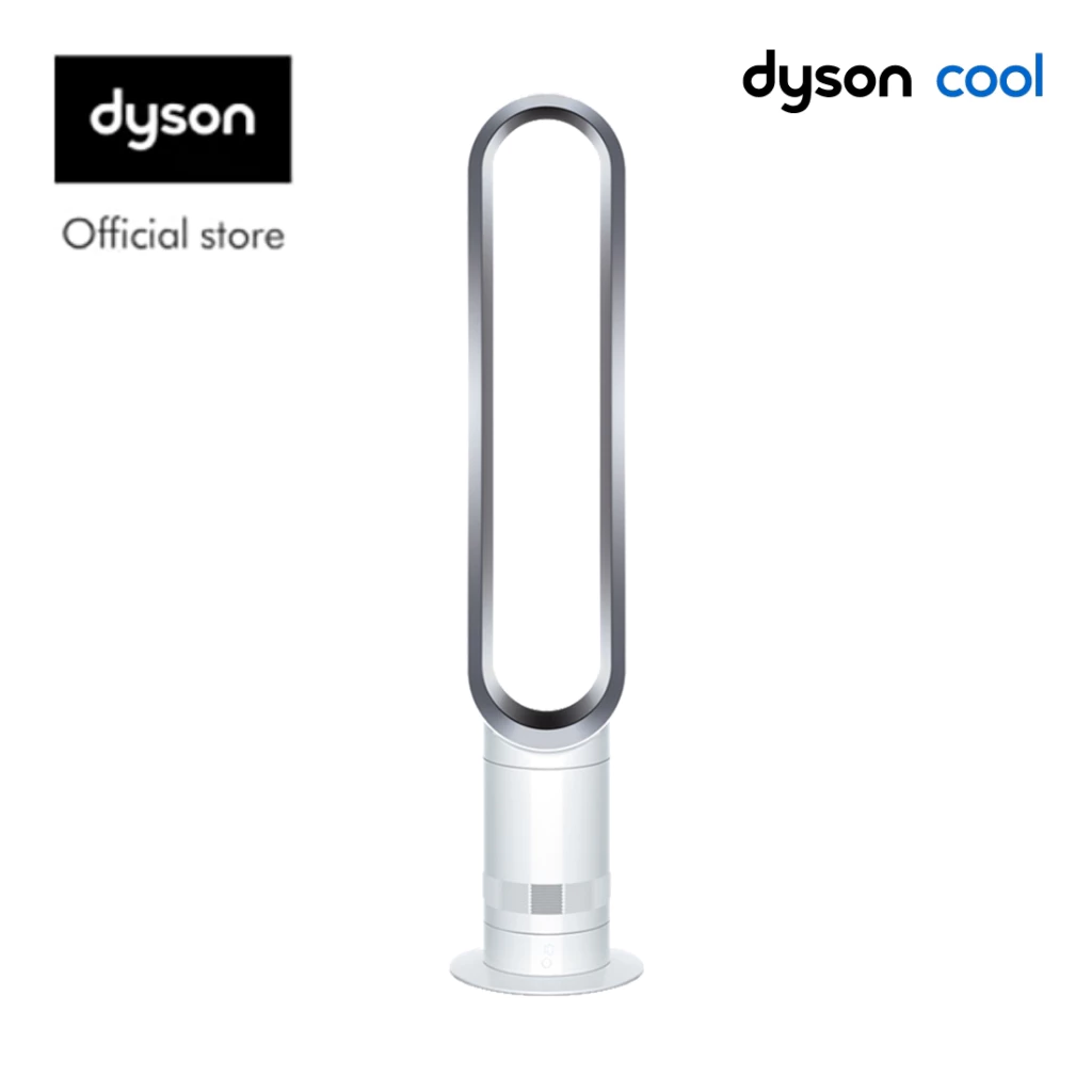 Dyson Cool™ Tower Fan AM07 พัดลมตั้งพื้นไร้ใบพัด สีขาว/เงิน ให้ลมแรง เงียบ ปลอดภัย