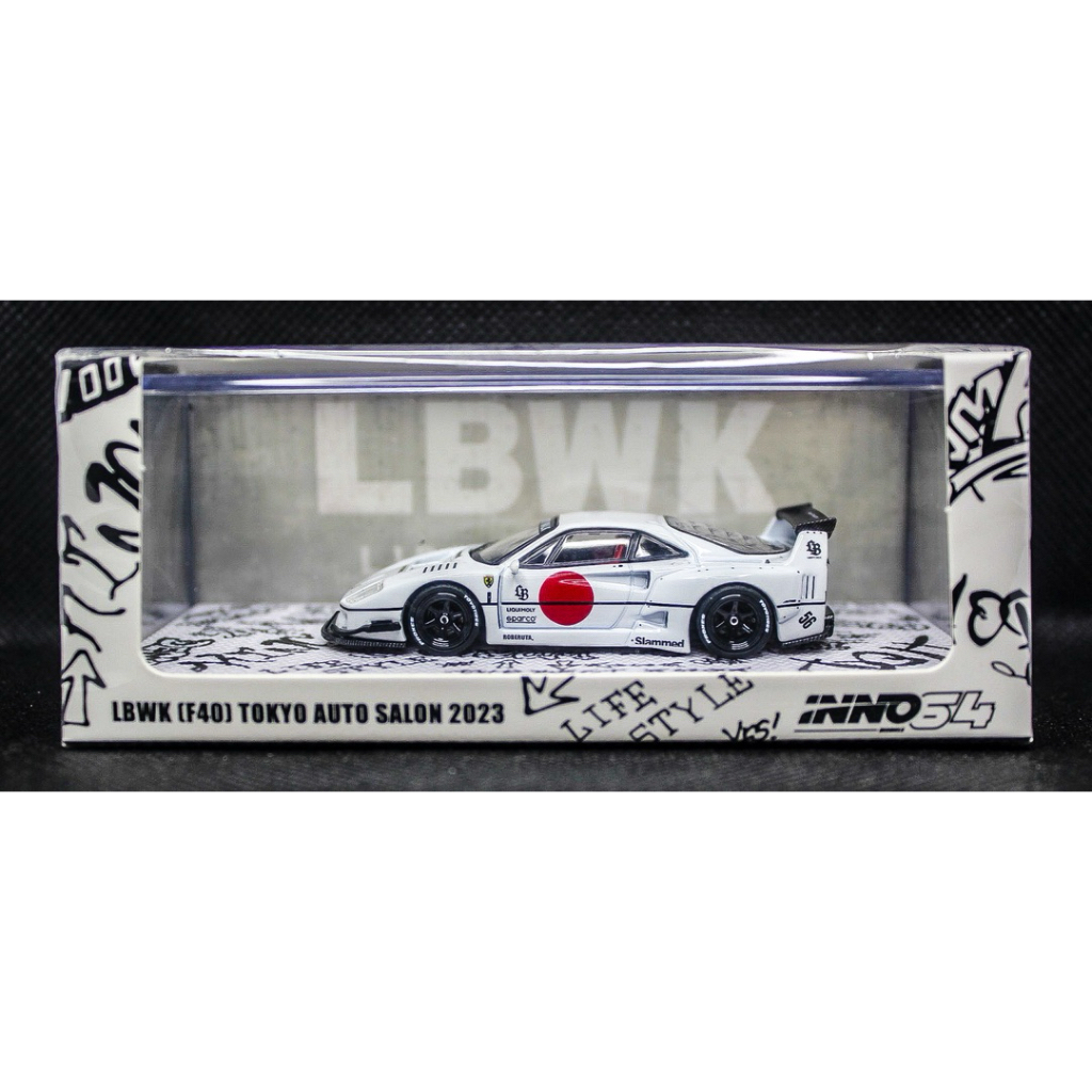 INNO64 LBWK Liberty Walk Ferrari (F40) Tokyo Auto Salon 2023 (สีขาว)พรี ...