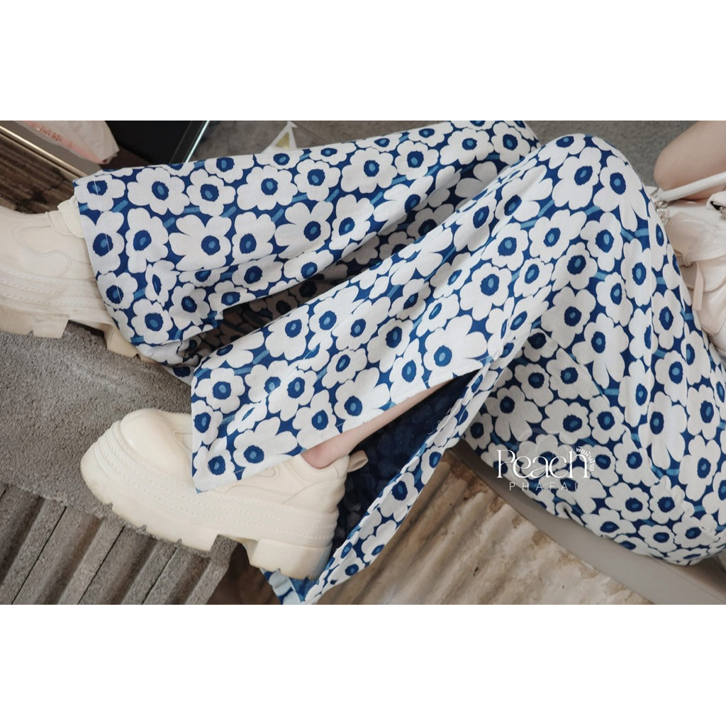 ชุดเซท Mor hom set ชุดเซทลายดอกผ้าม่อฮ่อม2 ชั้น | Shopee Thailand