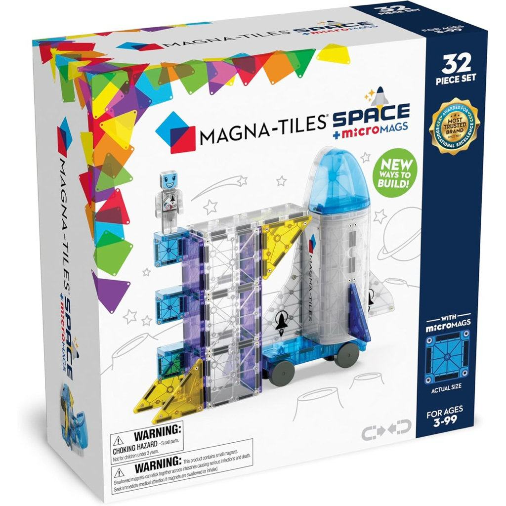 MAGNA-TILES Space 32-Piece Magnetic Construction Set